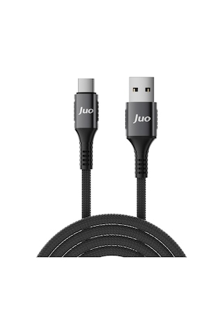 Juo JCB661-B 66w Usb-a To Type-c Örgülü Hızlı Şarj Ve Data Kablosu 1 Metre