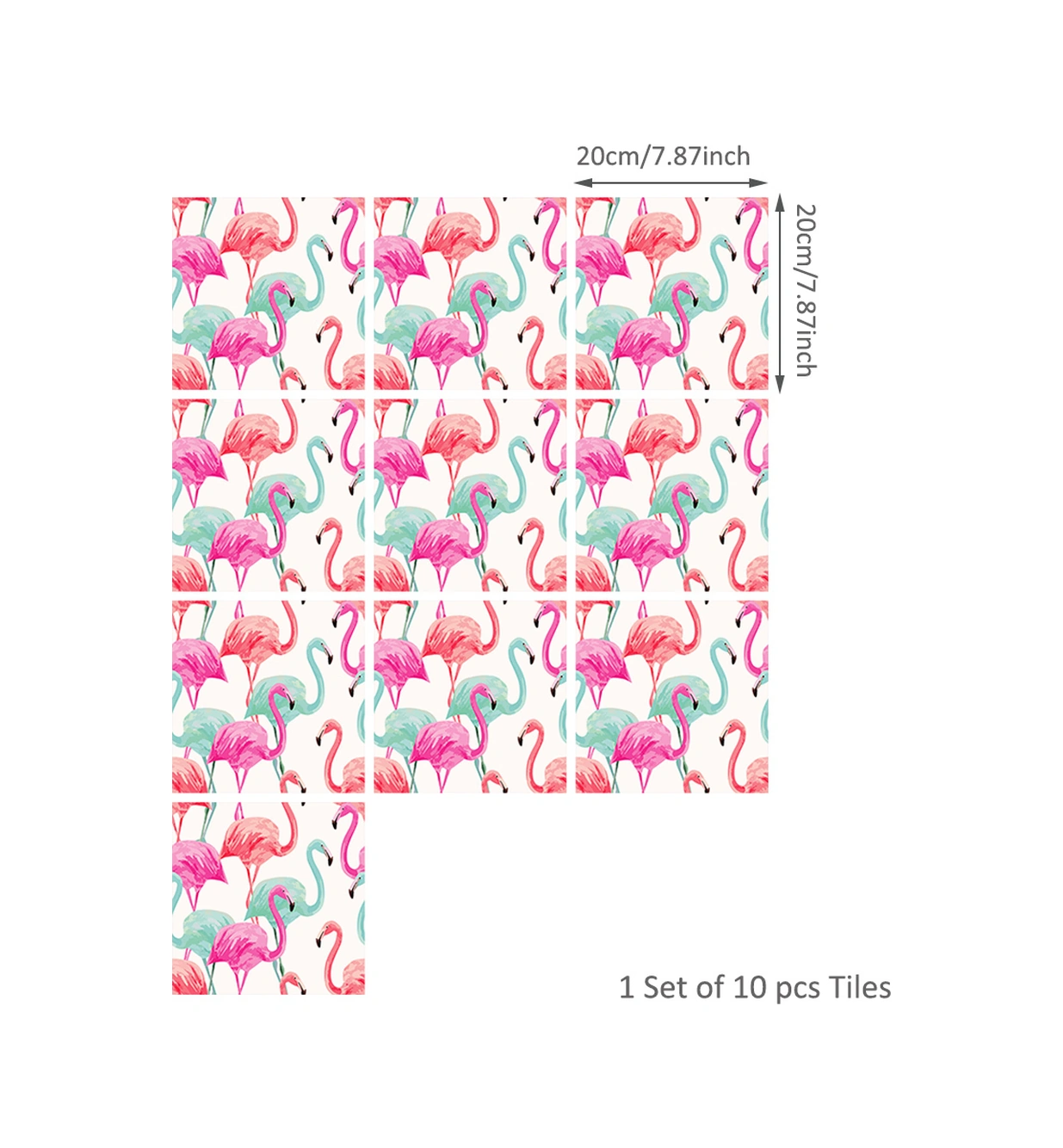 Hombey Klasik Akdeniz Desenli Pvc Zemin Sticker 20x20cm 10 Adet - Kolay Uygulama, Kalıcı Renkler, Kirli Yok Artık Diğer