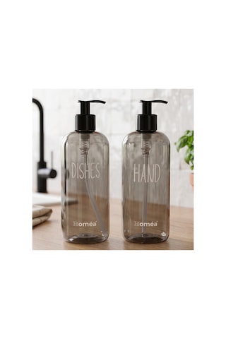 Homea Hands Dishes Sabunluk Füme Renk Şık Ve Modern Mutfak & Banyo Sabunluk, Sıvı Sabunluk
