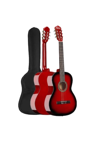 Midex Cg-36rd Kaliteli 36 İnç 3/4 Juniur Çocuk Gitarı 8-12 Yaş Arası Çanta Askı Capo Nota Sticker Pena Metod