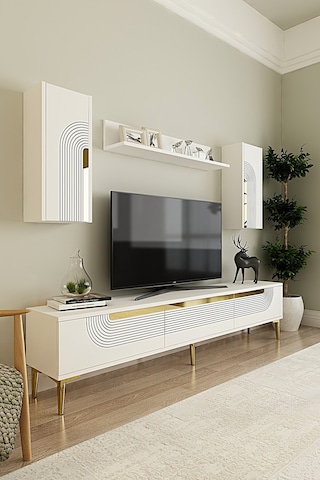 Tvr1803bg - Meyra Tvr180 Ünitesi Takım Beyaz-gold 180cm Beyaz-gold