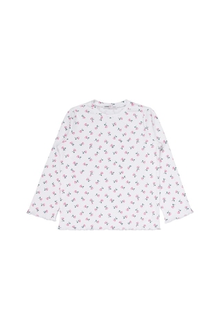Civil Girls Çiçek Desenli 10-13 Yaş Pijama Takımı - Ekru