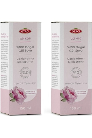 Otacı Doğal Gül Kürü Gül Suyu 2 x 150 ML