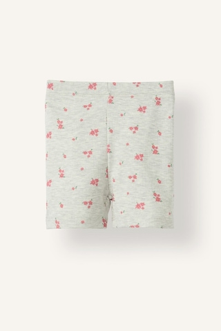 Defacto Çiçek Nakışlı Fitilli Kaşkorse Askılı Üst Şortlu 2li Pijama Takımı Kız Bebek I0403a526hsgr28 Gri-gr28