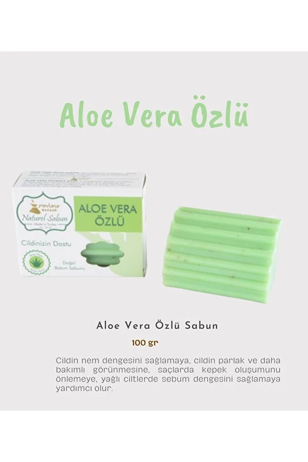 Mevlana Bazaar Aloe Vera Özlü Doğal Sabun