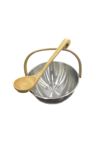 Paslanmaz Sauna Kovası Ve Kepçesi