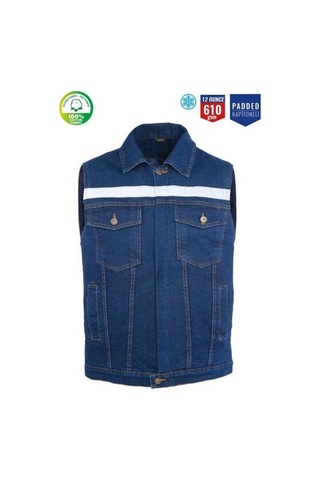 Kot İş Yeleği Kapitoneli Myform 9129 Sona Denim 12 Ons Renk Mavi