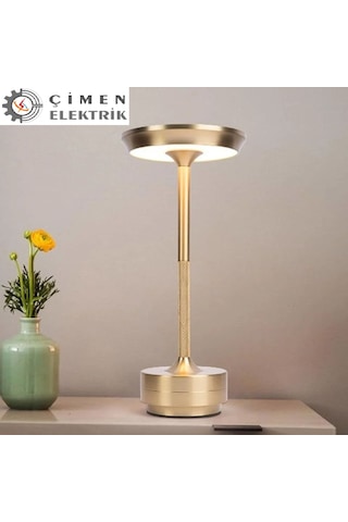 Cata Ct 8438 Toronto Gold Kasa 3 Renkli Dokunmatik Şarjlı Masa Lambası