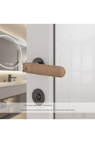 Yifomall Kompakt Kalın Silikon Kasa Kolu Koruması - Banyo/pencere Uyumlu, Çarpma Önleyici, Kartoon Desenli Kahve, 1 Adet Diğer