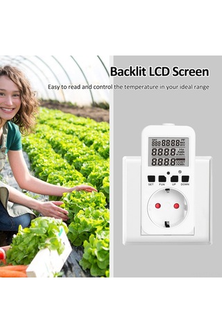 Tenfowee Tc01 16a 230v Akıllı Sıcaklık Kontrolcü, Dış Sensörlü, Aquarıum/incubator/sağlık Odası İçin Isıtma/soğutma Ayarı, Beyaz Avrupa Standartı