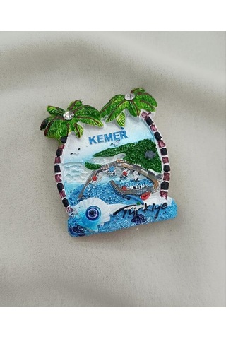 Magnet Martı Deniz Palmiye Nazar Göz Boncuk Taşlı Mıknatıslı Buzdolabı Süsü