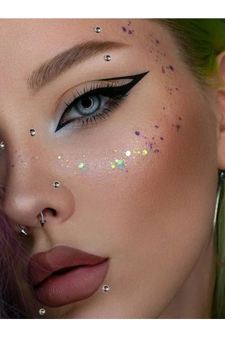 Top-piercing Y2k Piercing Simülasyon Çıkartmaları Strass 364381701 Gri