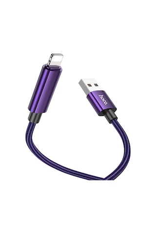 Hoco. U125 1.2m Benefit Usb To Lightning Şarj Data Kablosu - Mor