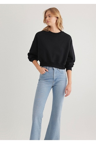 Mavi Kadın Bısıklet Yaka Sweatshırt Siyah 1s10307-900 Siyah