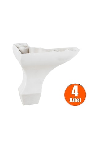 Mobaksaksesuar Sirena Lükens Ayak Beyaz 8 Cm 4 Adet