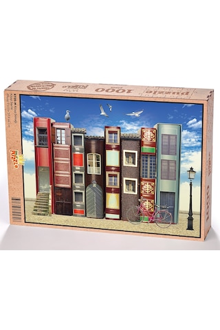 King Of Puzzle Kitap Sokağı Ahşap Puzzle 1000 Parça