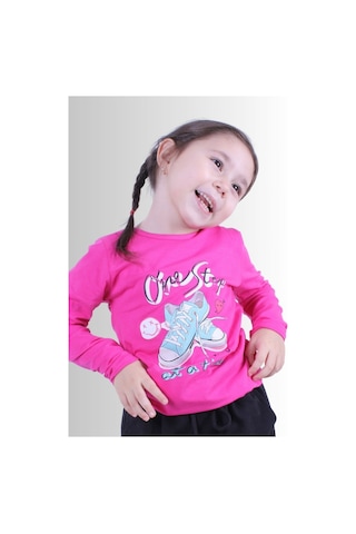 Fyk Kids Kız Çocuk Basic Uzun Kol Tişört Pembe1 Pembe