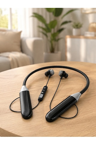 Spor İçin Bluetooth Boyun Kulaklığı Mikrofonlu Kablosuz Kulak İçi Müzik Ve Telefon Kulaklığı - Lisinya