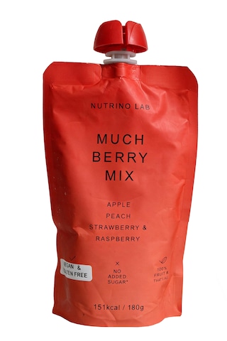 Nutrino Lab Much Berry Mix Elma Şeftali Çilek Ahududu Glütensiz Vegan Şeker İlavesiz Katkısız Sağlıklı Atıştırmalık 180 G