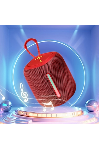 Hobimtek S06 Rgb Işıklı Kumaş Sd/aux Taşınabilir Şarjlı Bluetooth Hoparlör