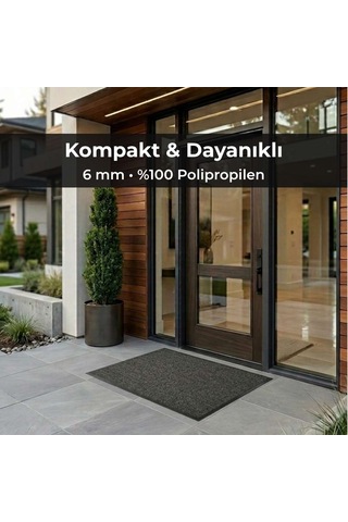 Aquila Kir ve Nem Tutucu Kapı Önü Temizlik Paspası Antrasit 90 x 150 cm