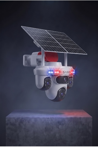 Sabio Solar Triguard 4 Lensli 4g Sim Kartlı Solar Panelli Güvenlik Kamerası