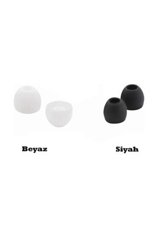 2 Çift 2 Adet Kulaklık Silikonu Samsung Uyumlu Orta 10mm