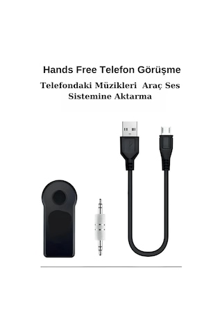 Tedar Araç İçi Kablosuz Müzik Aktarma Ve Telefon Görüşme Aparatı Aux Mini Wireless Najmaddin Standart