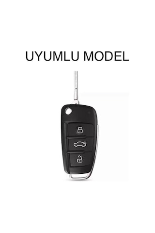 Lüx Audi A1 A3 A4 A5a 6a A7 Q3 Q5 Q7 Silikon Anahtar Koruma Kılıfı Petek Desenli Gri Renk