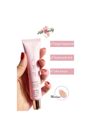 Hill Beauty Cilt Tonu Eşitleyici Hyaluronik Asit Leke Karşıtı Nemlendirici BB Krem Medium Set SPF25 3 x 40 ML