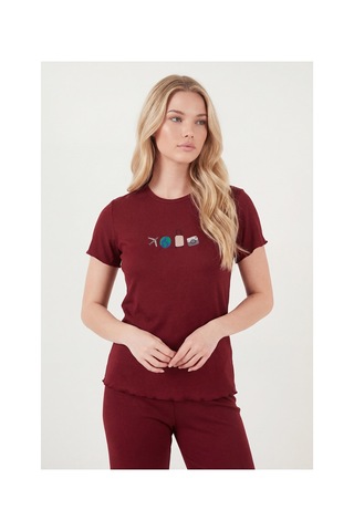 Lela Bayan Pijama Takımı 65770823 Bordo