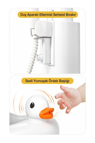 Ayarlanabilir Bebek Banyo Destek Standı Kaymaz Tabanlı Ergonomik Ördek Tasarımlı Bebek Banyo Istasyonu Diğer