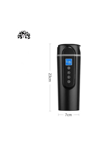 Novahub Mkb173 304 Paslanmaz 420ml 12v/24v Araç İçi Isıtıcı - Beyaz/siyah Termos Beyaz - Siyah