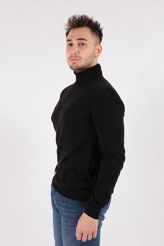 Cazador 3604-fw Erkek Tam Balıkçı Kazak 23KCEEO03604-R1534 Siyah