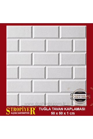 Stropiyer Tavan Duvar Kaplaması Tuğla Modeli , 40 Adet = 10 M2
