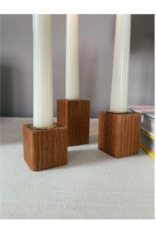 Ahşap Şamdan Set Üçlü