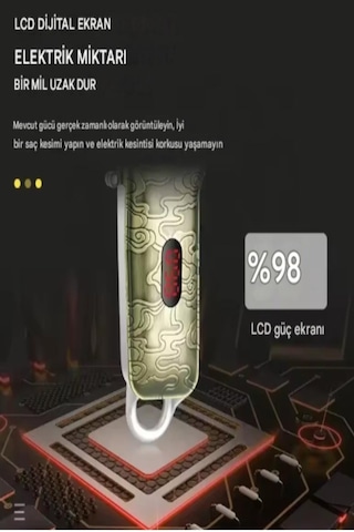 Profesyonel Kuru Kafa Desenli Daling Şarjlı Berber Tıraş Makinesi