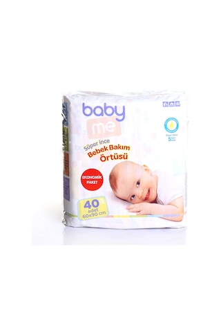Baby Me Ekonomik Paket Süper İnce Bebek Bakım Örtüsü 60 x 90 CM - 40 Adet