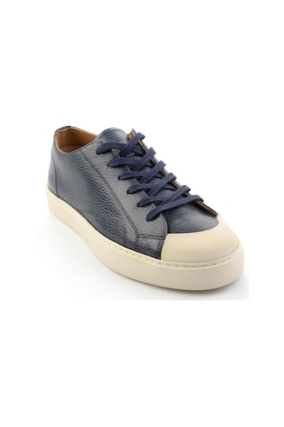 Lacivert Hakiki Deri Erkek Sneaker E01549003440 Lacivert