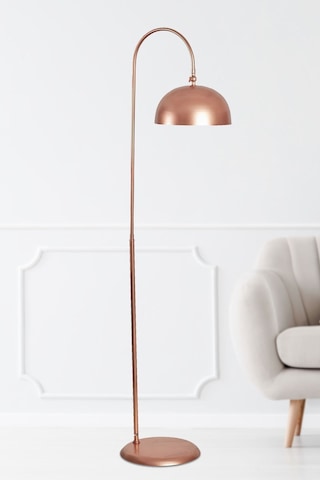 Lambader Eskitme Metal Gövde Modern Tasarım Ayarlanabilir Başlık Yerden Dekoratif Aydınlatma 160 Cm - Bakır