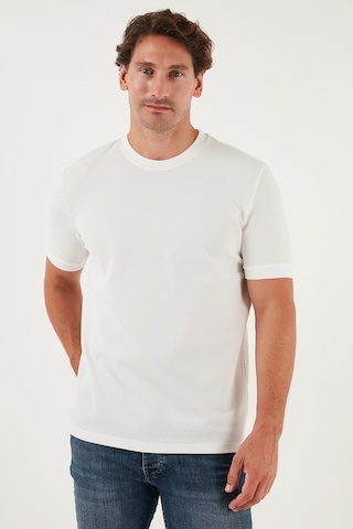 Buratti Streç Pamuklu Slim Fit Sıfır Yaka Erkek T Shirt 5902639 Ekru