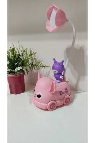 Kuromi Arabalı Masa Üzeri Gece Lambası Çok Renkli