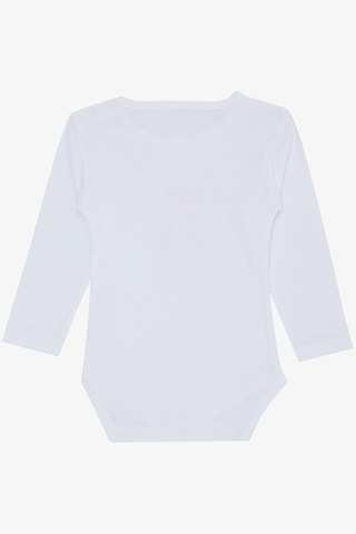 Breeze Kız Bebek Çıtçıtlı Zıbın Body Bandanalı Fil Baskılı 9 Ay-3 Yaş, Beyaz-beyaz Beyaz