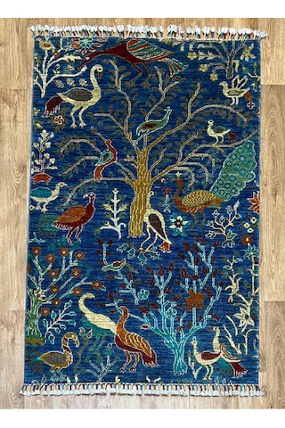 El Dokuma Afghan Halısı Gri