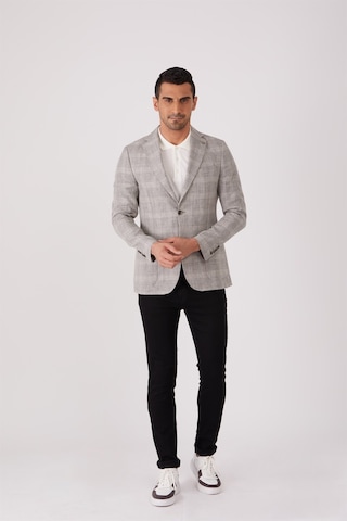 Dufy Gri Erkek Slim Fit Mono Yaka Ceket - 86413 Gri