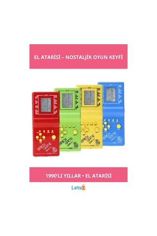 Nostaljik Tetris El Atari Oyun Konsolu 1 Adet