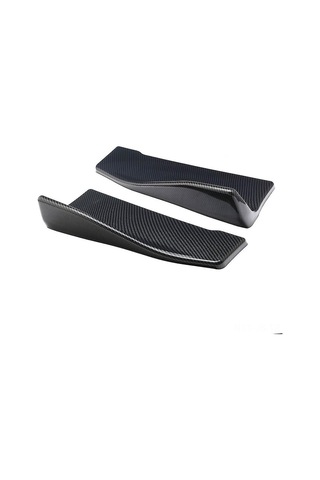 Jeemson 2 Adet Universal Araba Tampon Spoilerı - Karbon Fiber Gösterişli Siyah Arka Dudak Akışkanlığı Ayırıcı - 6035 Modeli