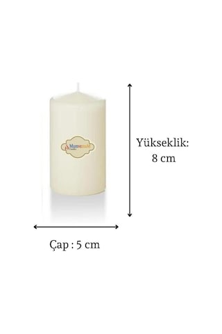 3 Lü Midium Set Mum Krem Çap :5 Cm Krem