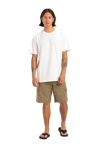 Quiksilver Slub Roundneck Beyaz Erkek Kısa Kol Gömlek Beyaz