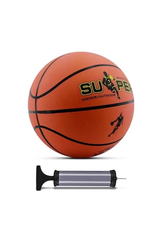Turuncu Basketbol Topu 5 Numara Pompa Hediyeli İç Dış Mekan